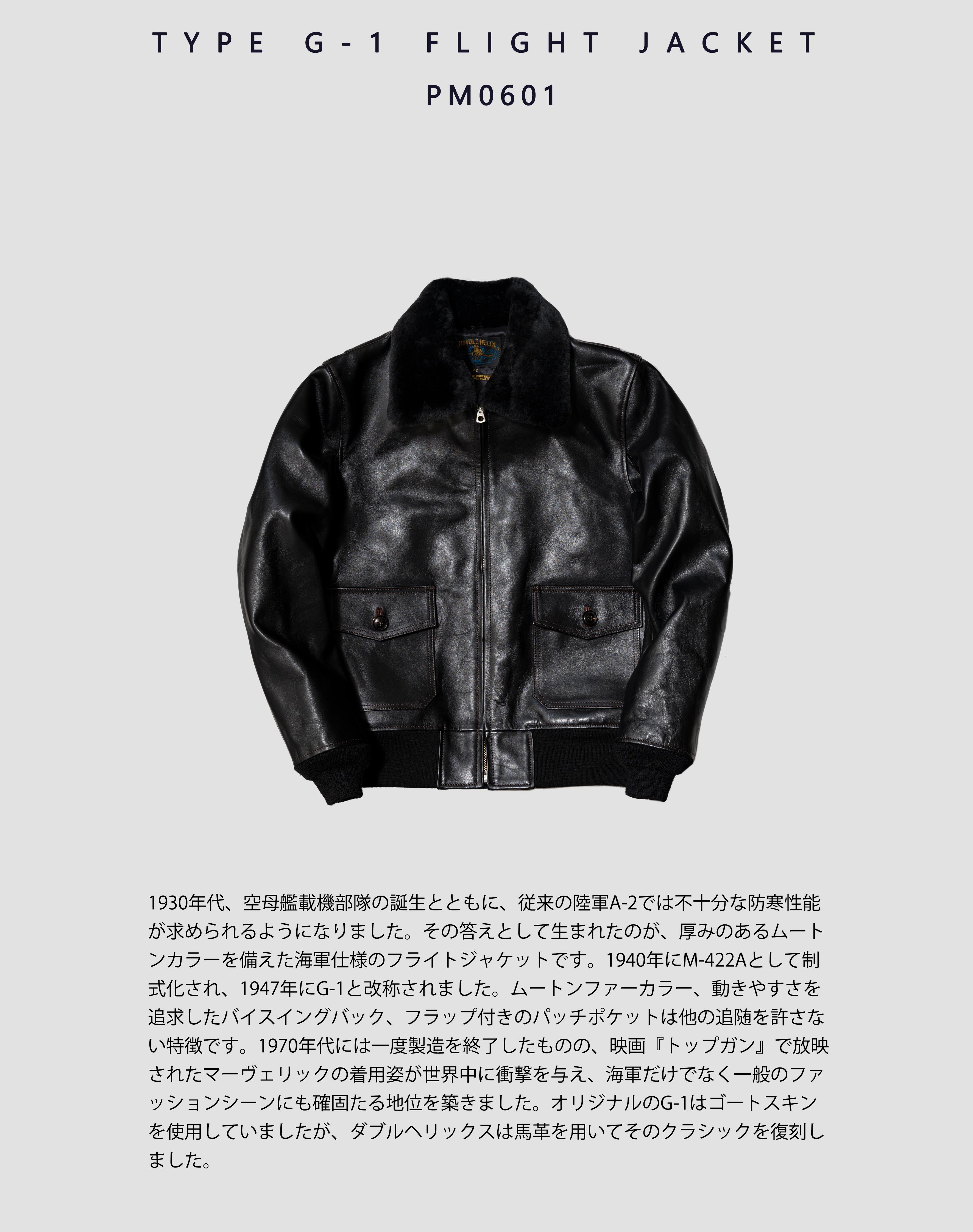 Type G-1 Flight Jacket Black - DOUBLE HELIX
