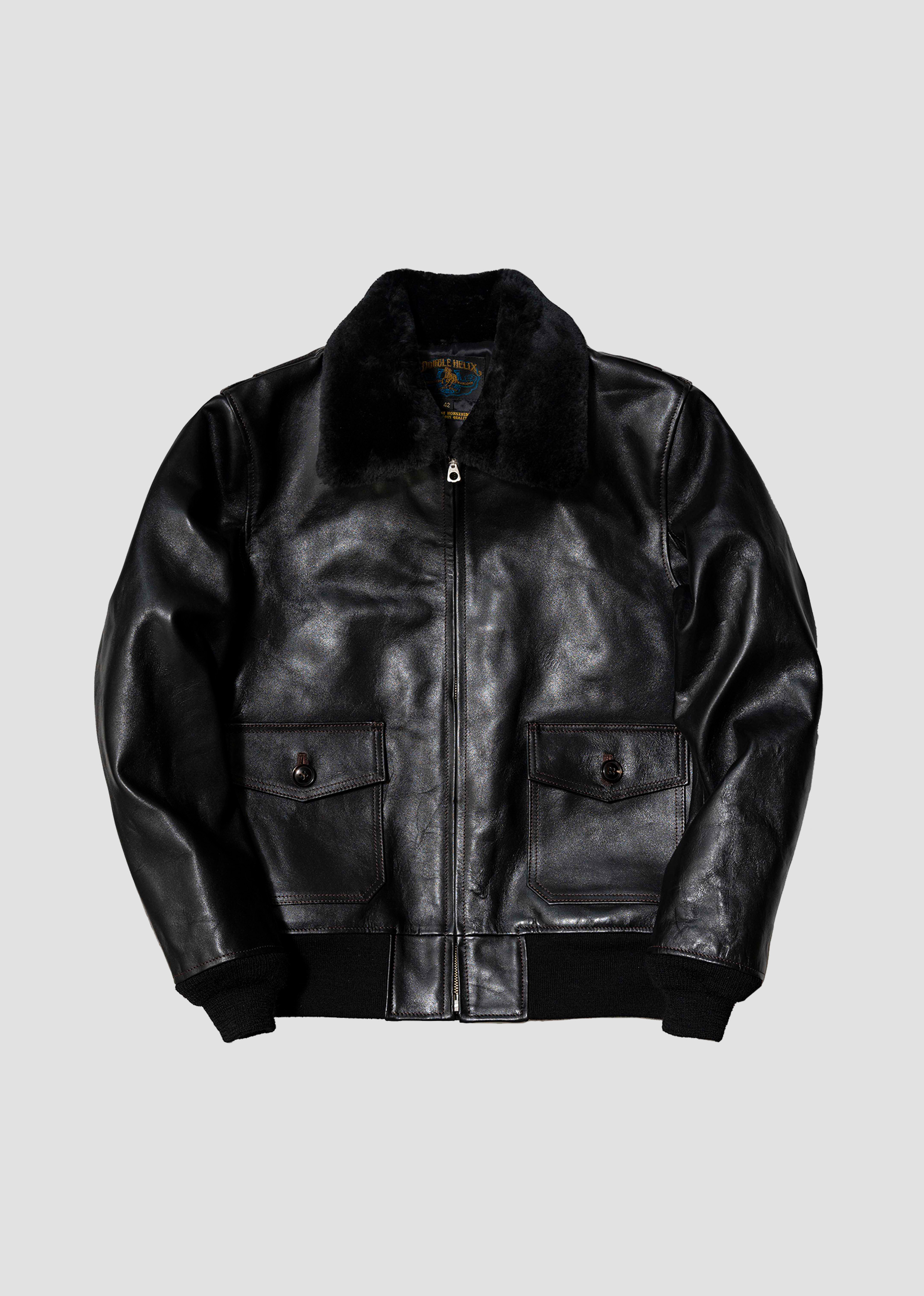 Type G-1 Flight Jacket Black - DOUBLE HELIX