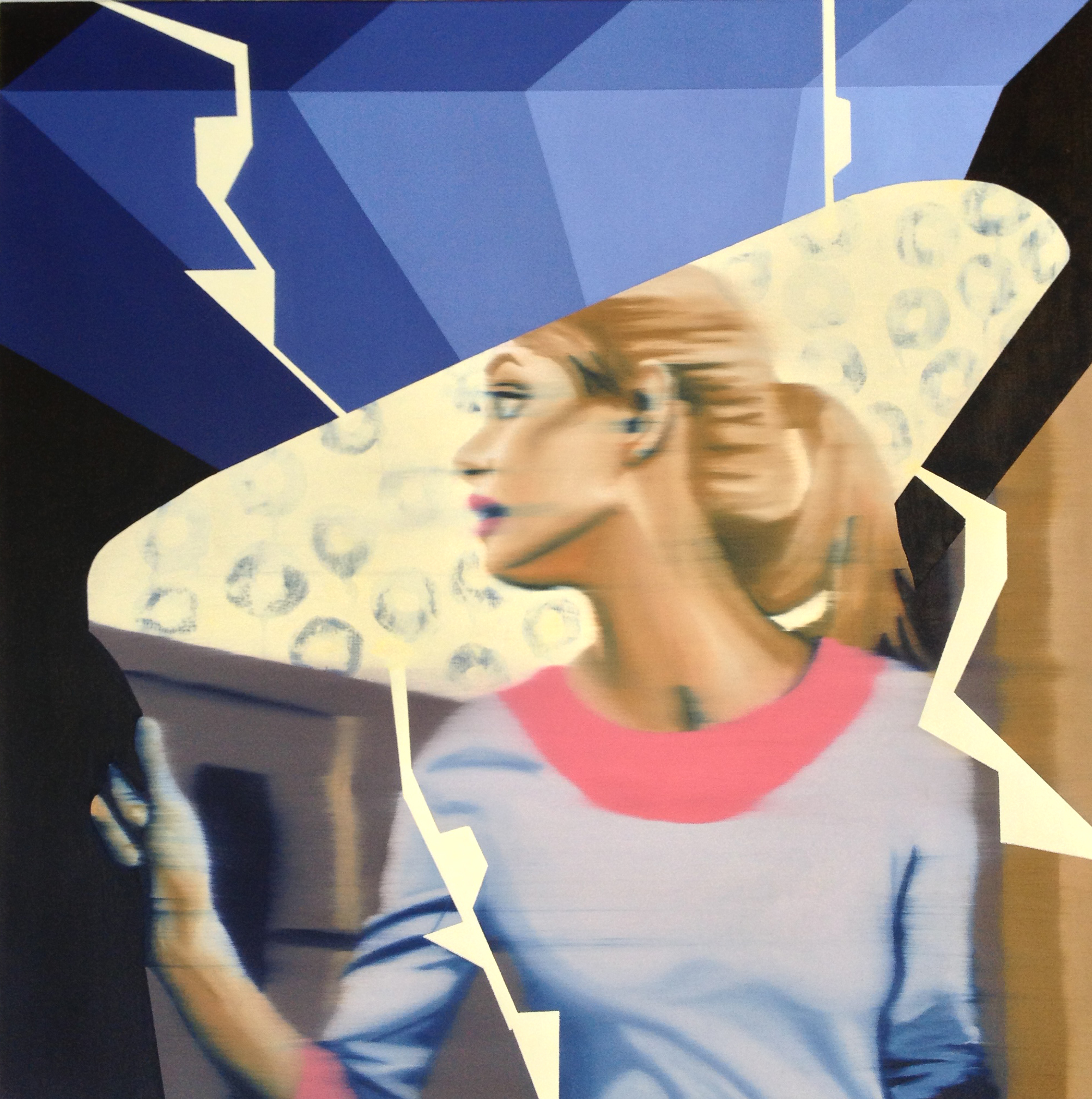 Hatch, Oil on canvas, 30 x 30