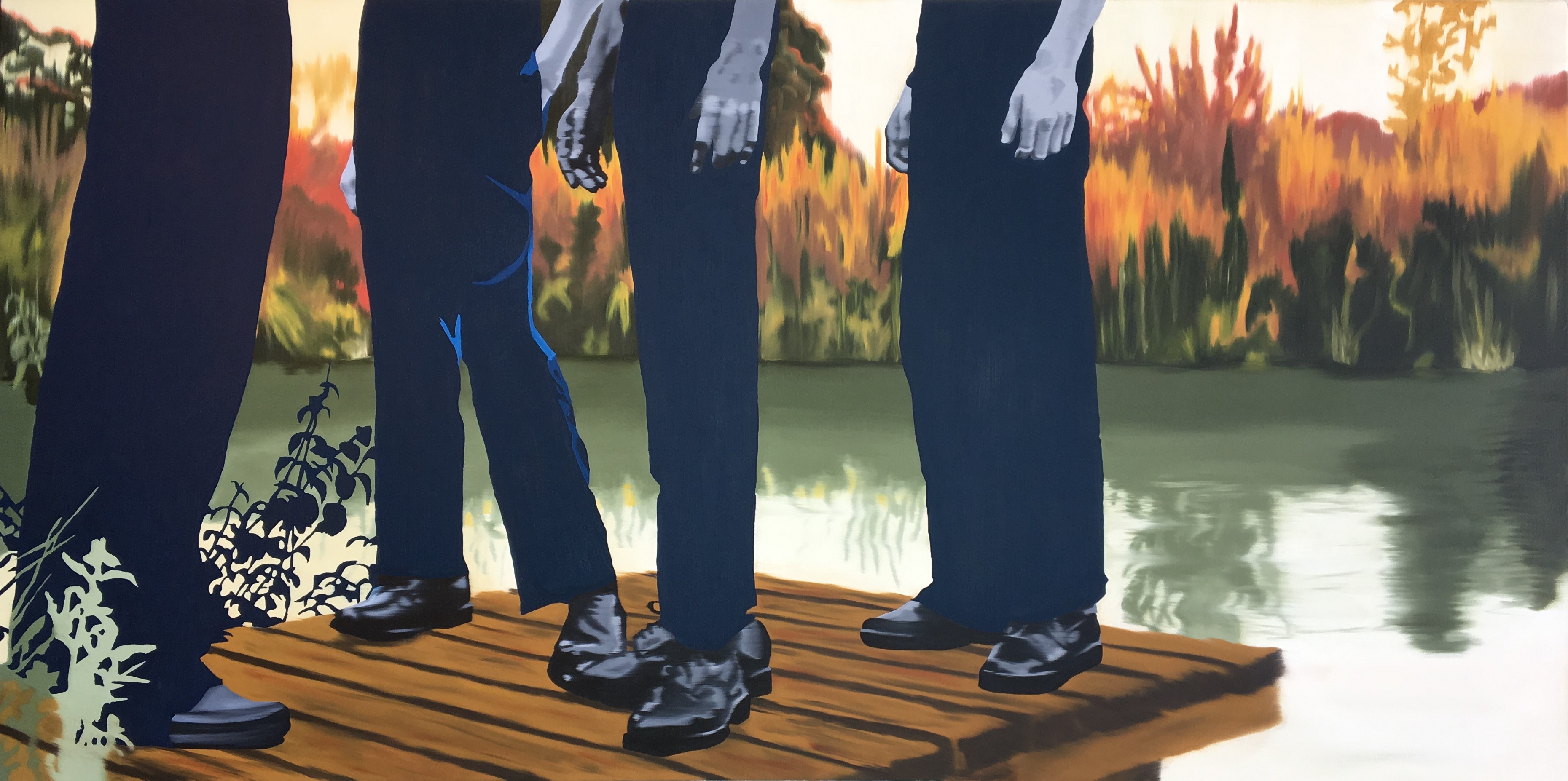 Nightfall, Oil on canvas, 36x72