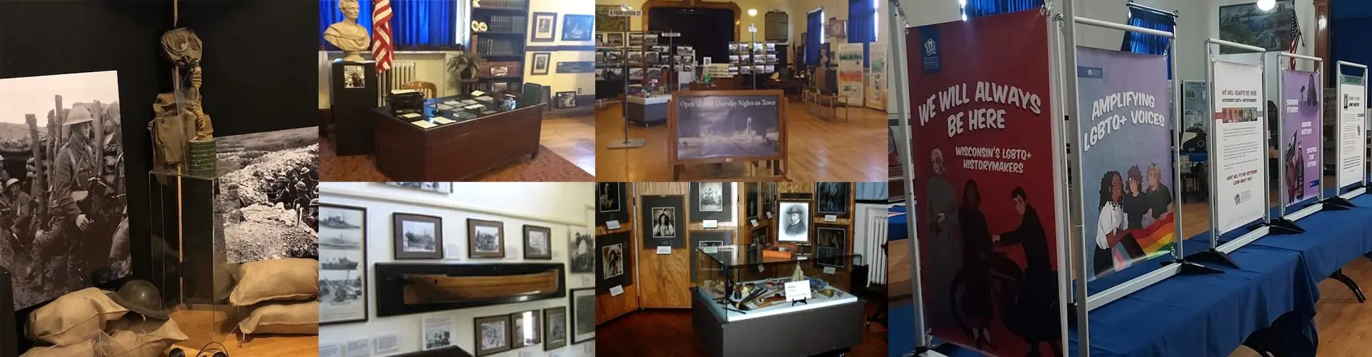 various exhibits at dchs