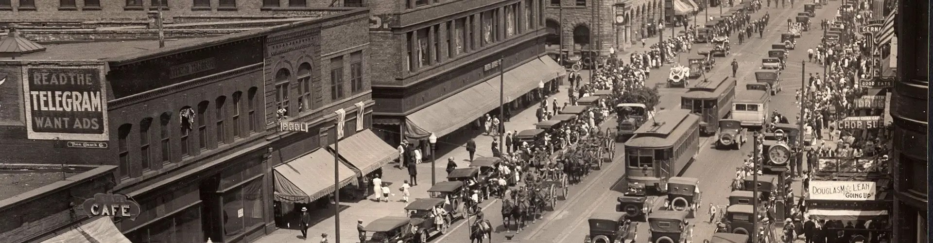 parade on tower avenue circa 1930