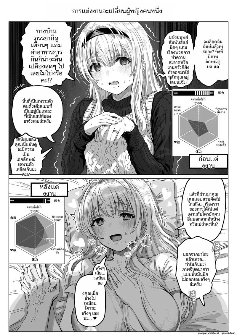 อ่านโดจิน คืน... ของภรรยา หน้า 124 แปลไทย