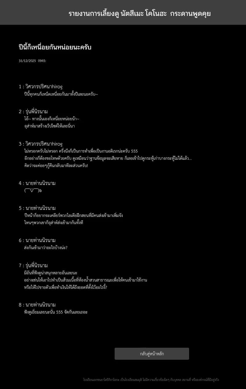 รายงานการเลี้ยงดู นัตสึเมะ โคโนฮะ 21