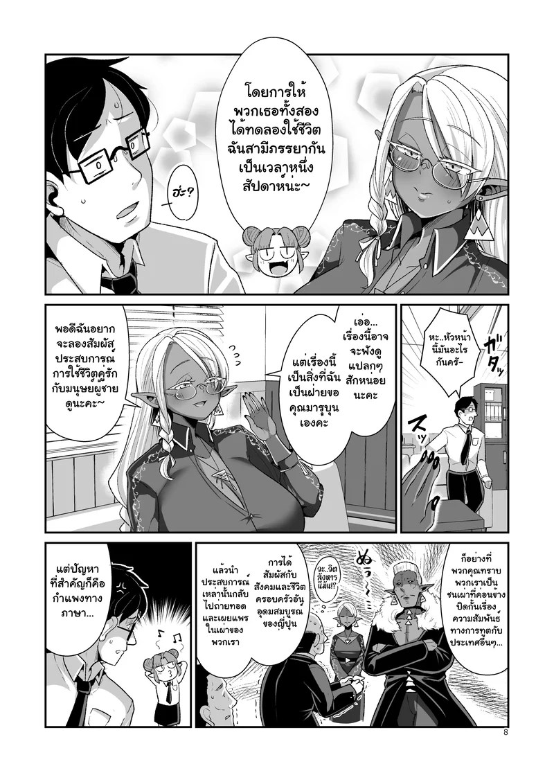 อ่านโดจิน ชีวิตแต่งงานกับดาร์คเอลฟ์สาวสุดแสนลามก แปลไทย หน้า 8 แนว bukatsu