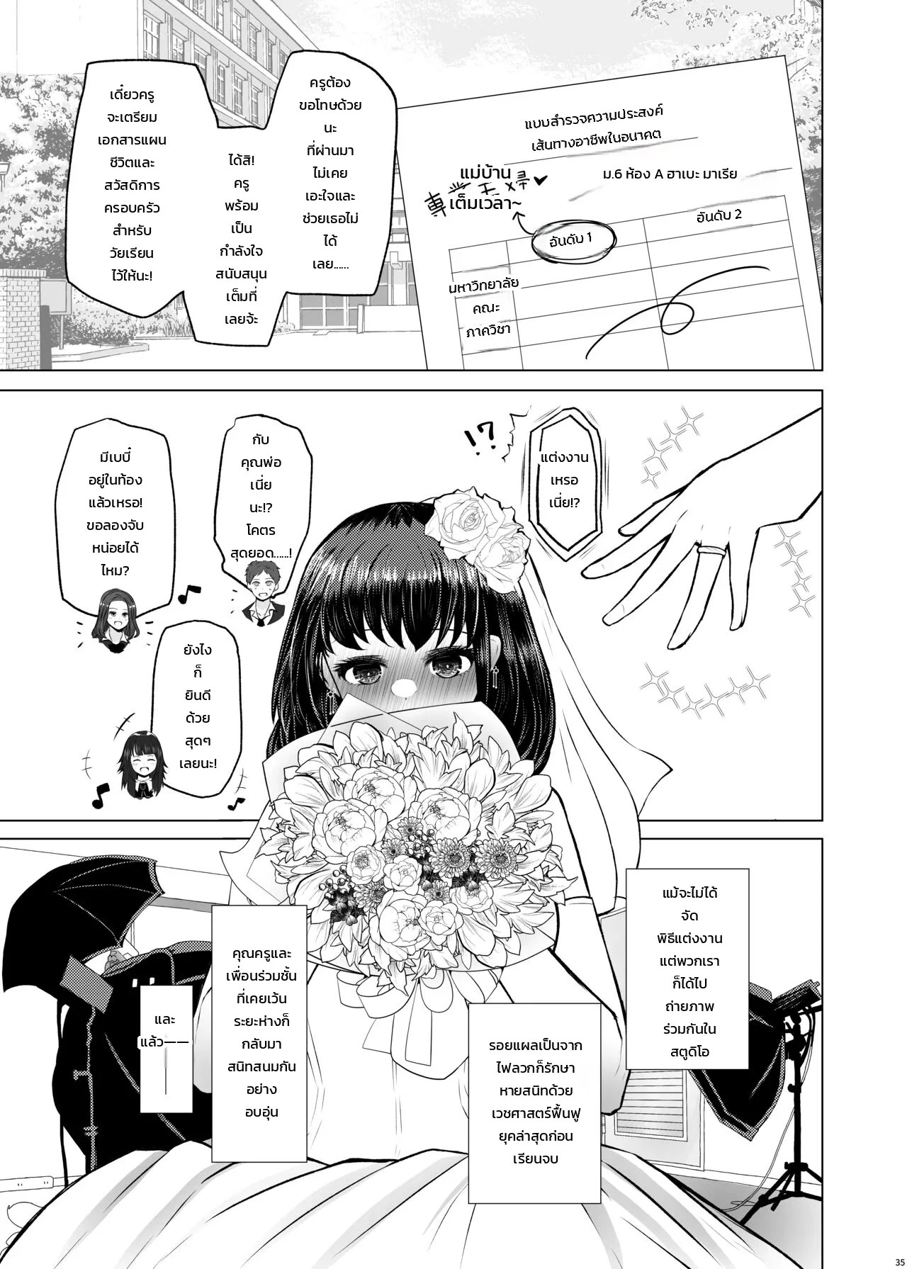 อ่านโดจิน ถ้าไม่มีความเสี่ยงโรคทางพันธุกรรม จะมีลูกกับคุณพ่อก็ไม่เป็นไรใช่ไหม 4 แปลไทย หน้า 34 แนว furafura toxin
