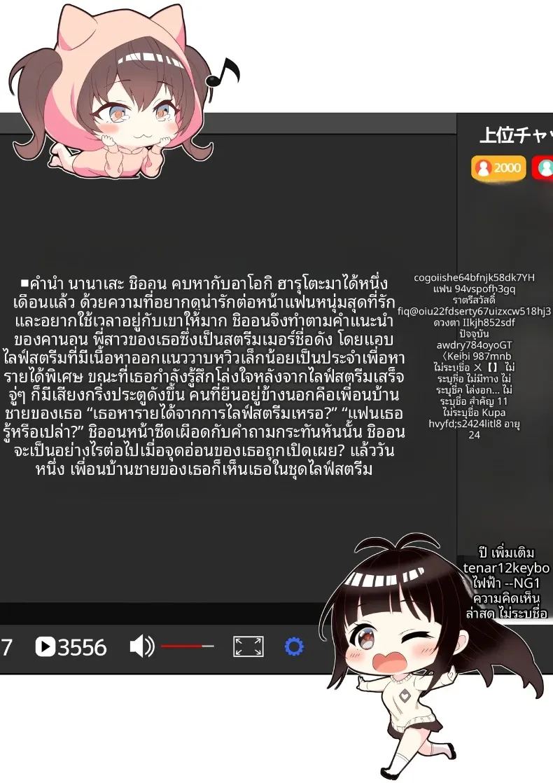 อ่านโดจิน สตรีมเมอร์สาวเรียบร้อย แปลไทย หน้า 2 แนว sole male