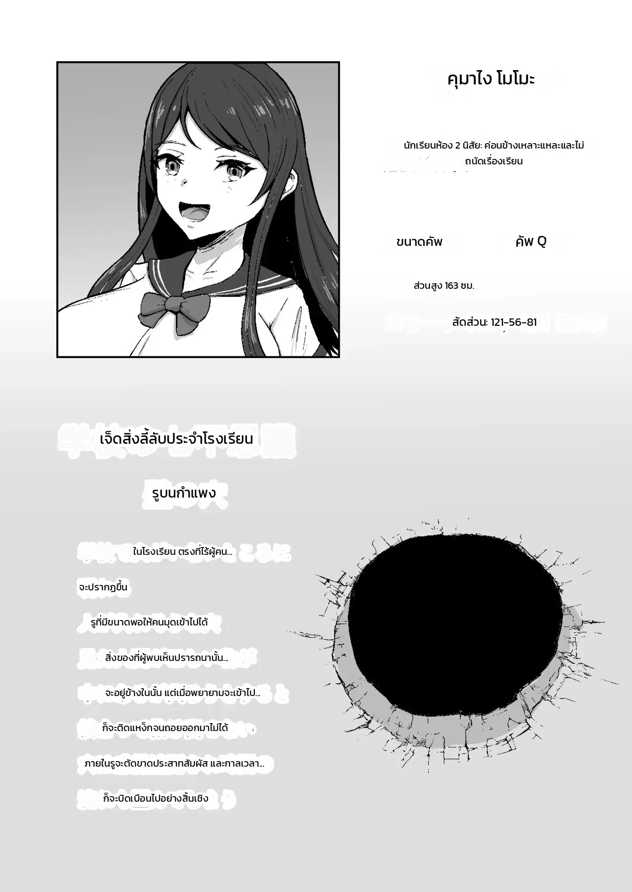 อ่านโดจิน กักขังตัดสัมผัส: สาวอกโตติดผนังลึกลับ แปลไทย หน้า 2 แนว mushoku muho