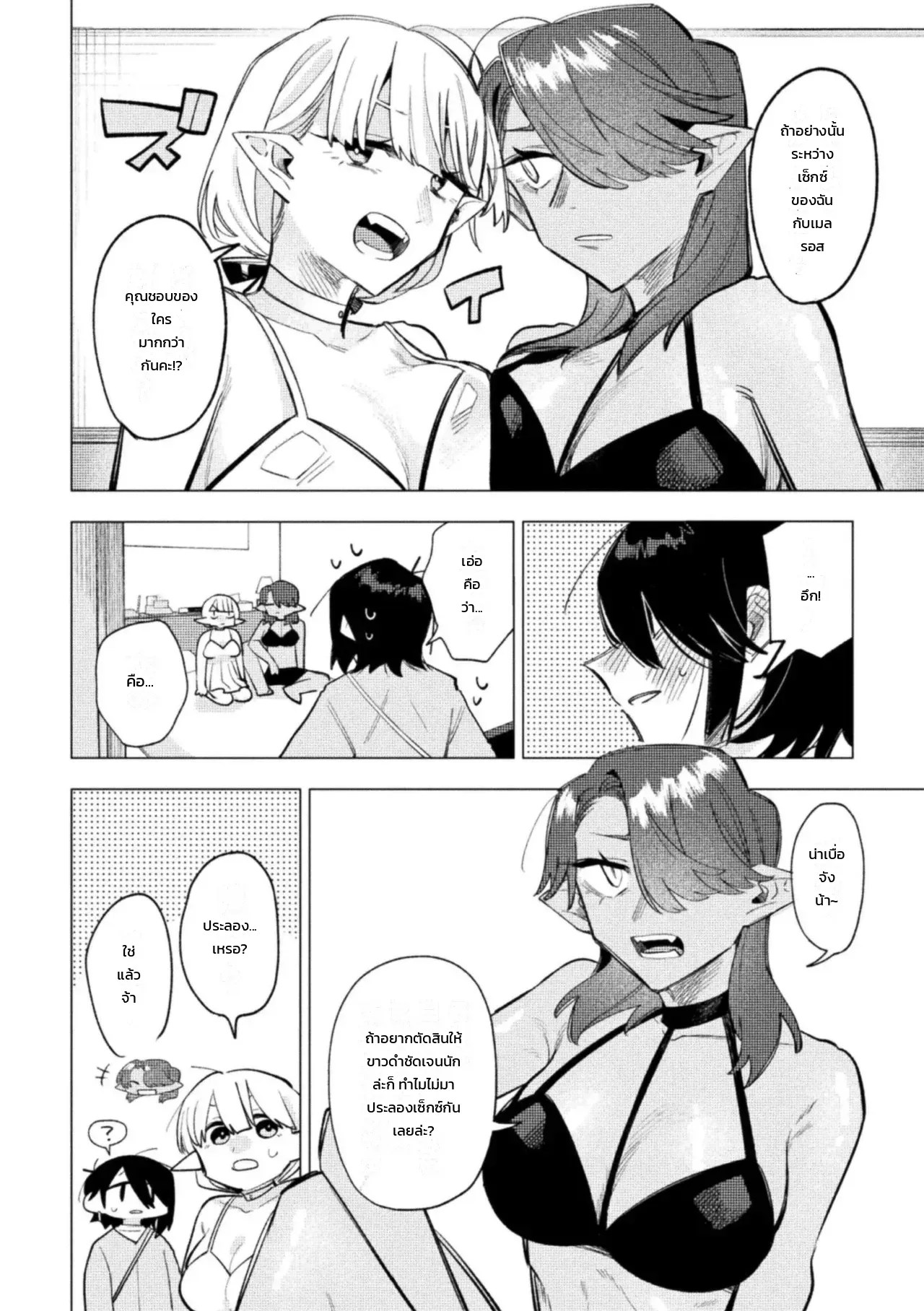 การปรนนิบัติของสองเอลฟ์ขาวดำ 3