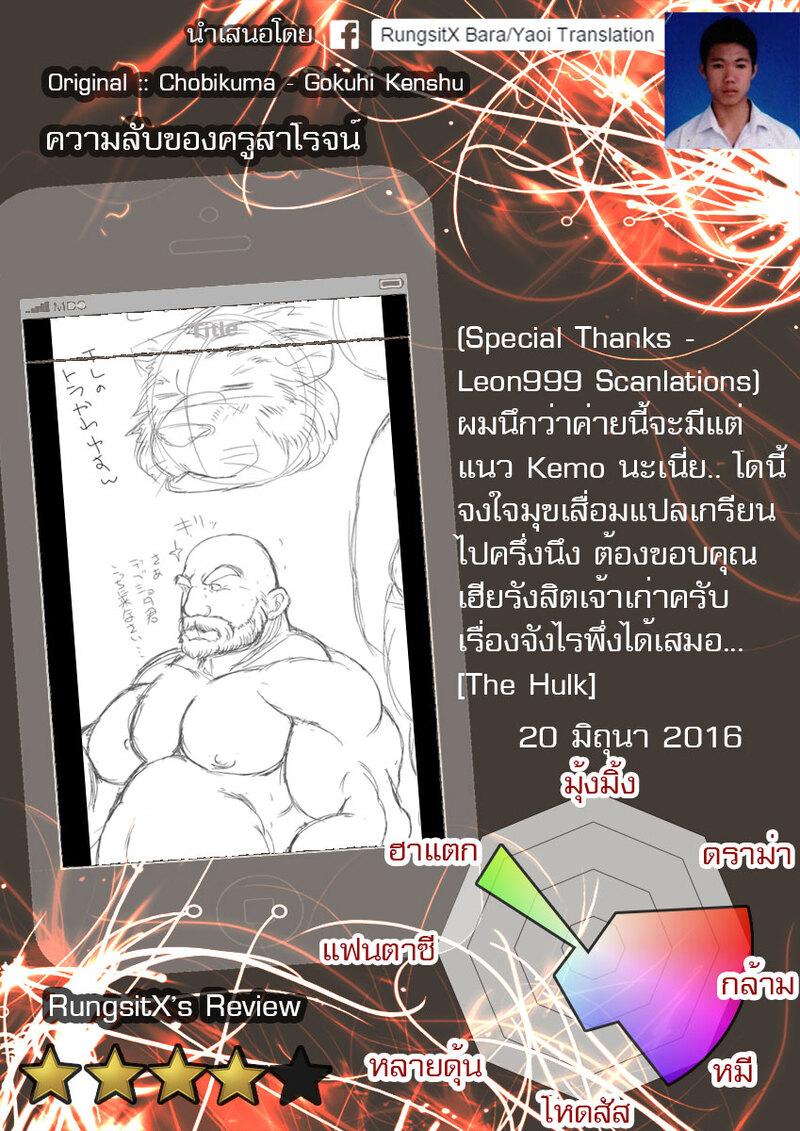 อ่านโดจิน ความลับของครูสาโรจน์ แปลไทย หน้า 22 แนว bear tail