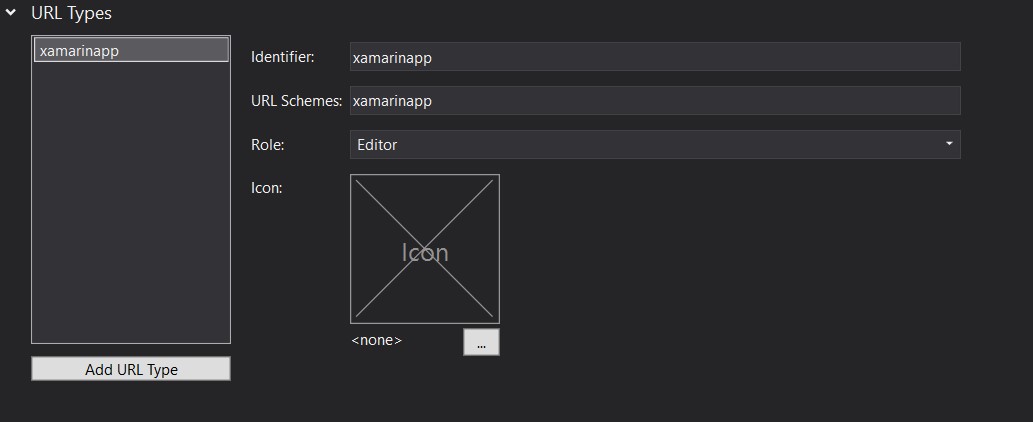 JWT social auth with asp.net core and xamarin Essentials URL Scheme iOS