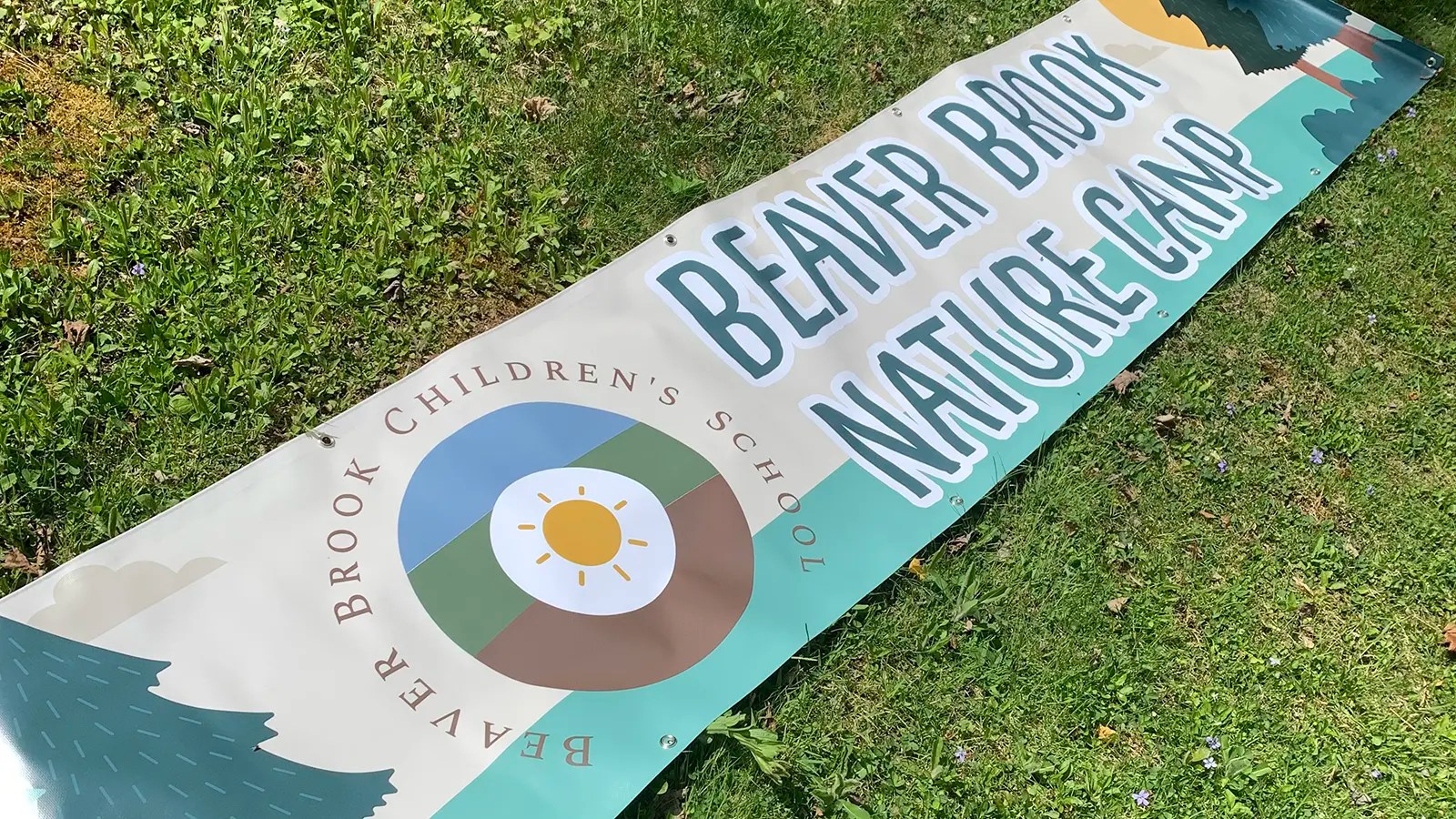 Custom outdoor vinyl banner for Beaver Brook Nature Camp
