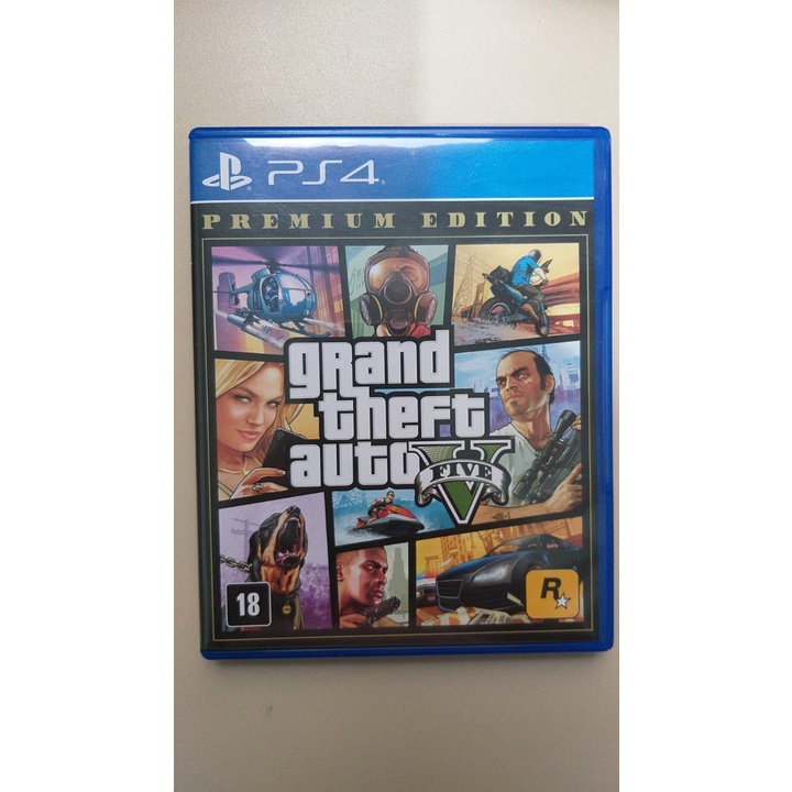 Jogo Gta 5 PS4 Premium Edition F Sico CD Shopee Brasil