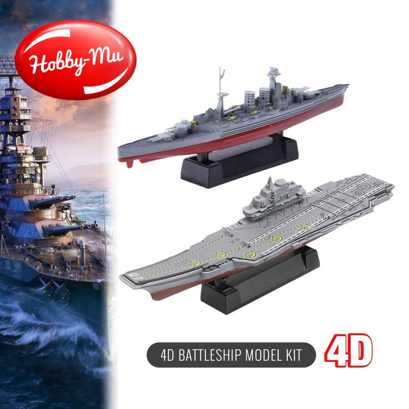 Jual mainan rakit model kapal perang militer bahan pelastik