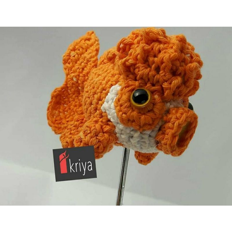 Jual boneka rajut ikan mas koki amigurumi