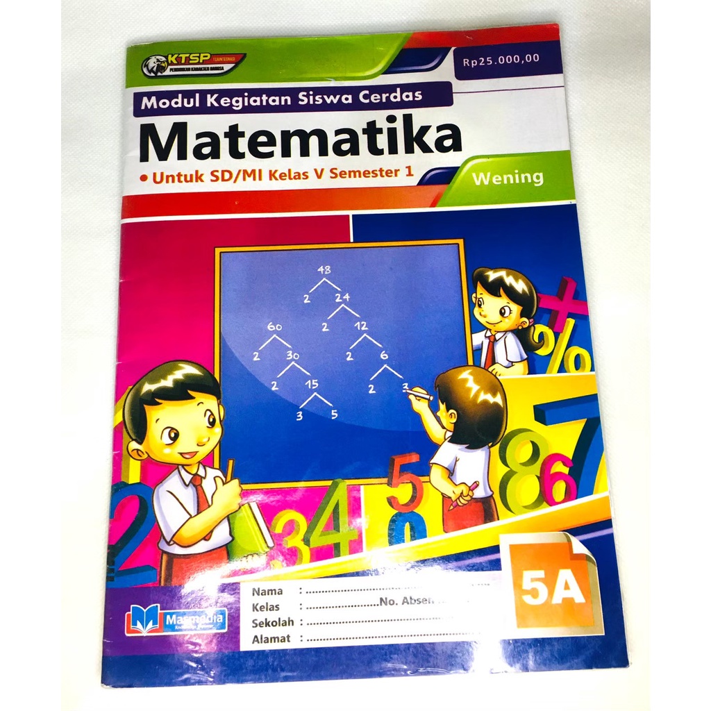Jual buku matematika kelas 5 / modul matematika kelas 5 / buku latihan