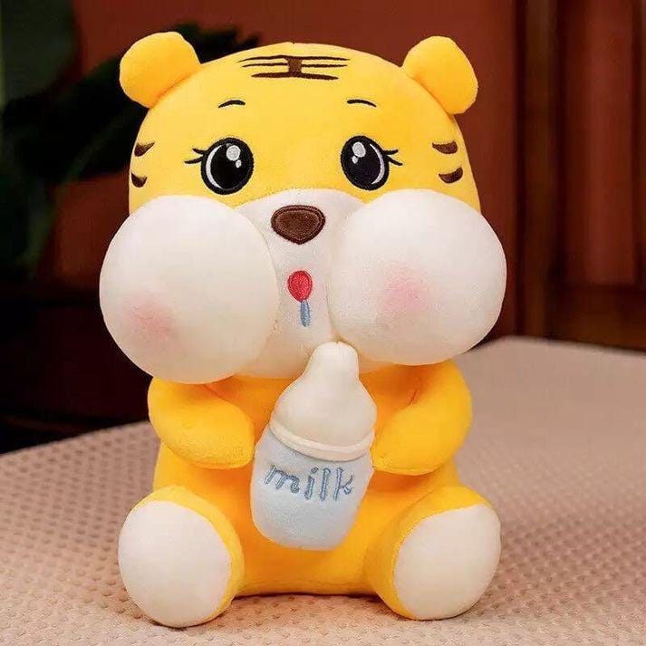 Jual boneka kucing harimau/boneka harimau/boneka harimau pegang dot