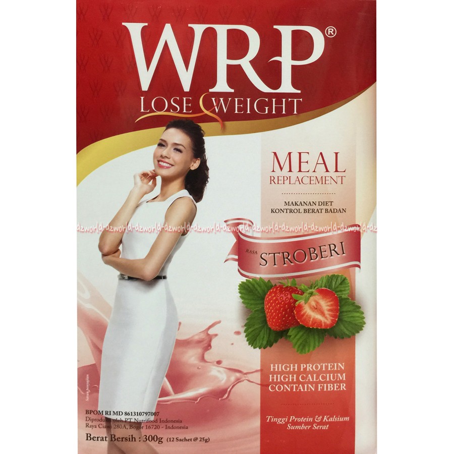 Jual wrp lose weight meal 300gr rasa stoberi replacement susu wrp rasa