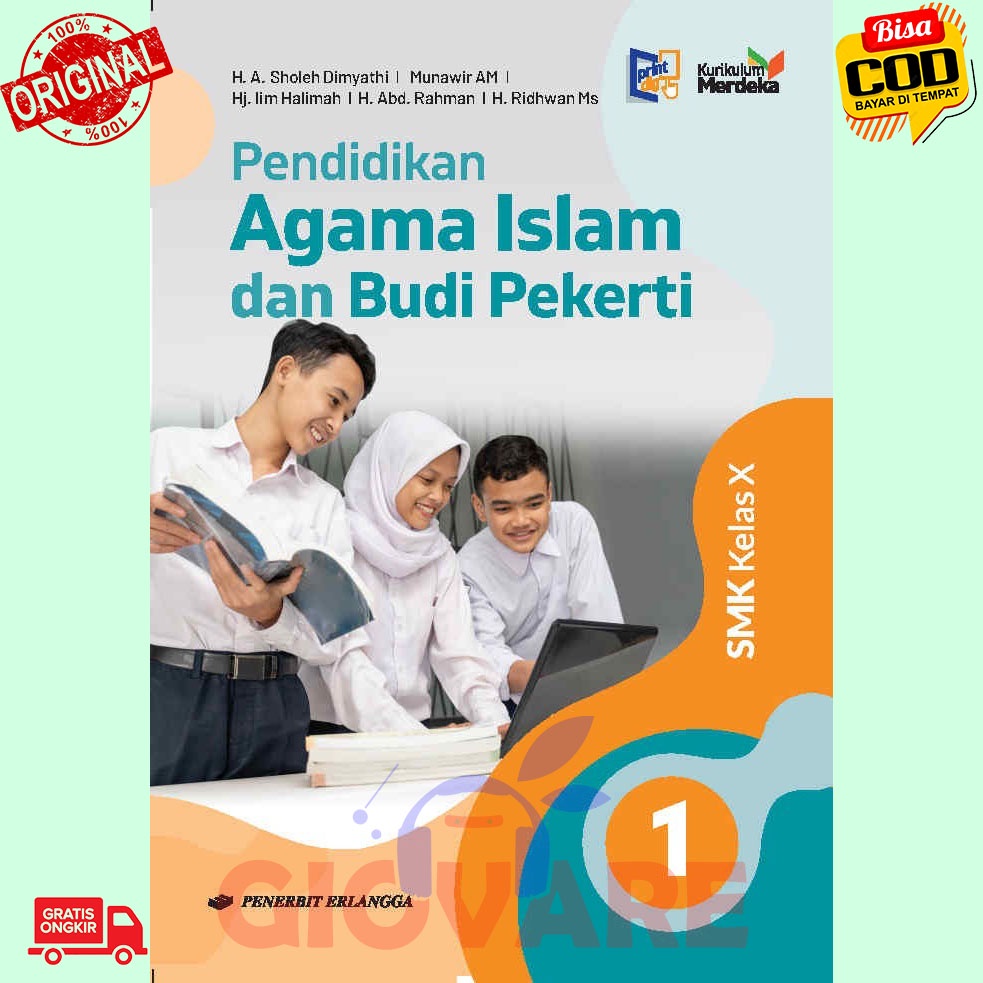 Jual buku pendidikan agama islam smk kelas 10 erlangga kurikulum