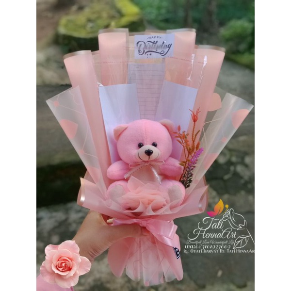 Jual ket boneka dan tempat uang/ buket boneka dan snack