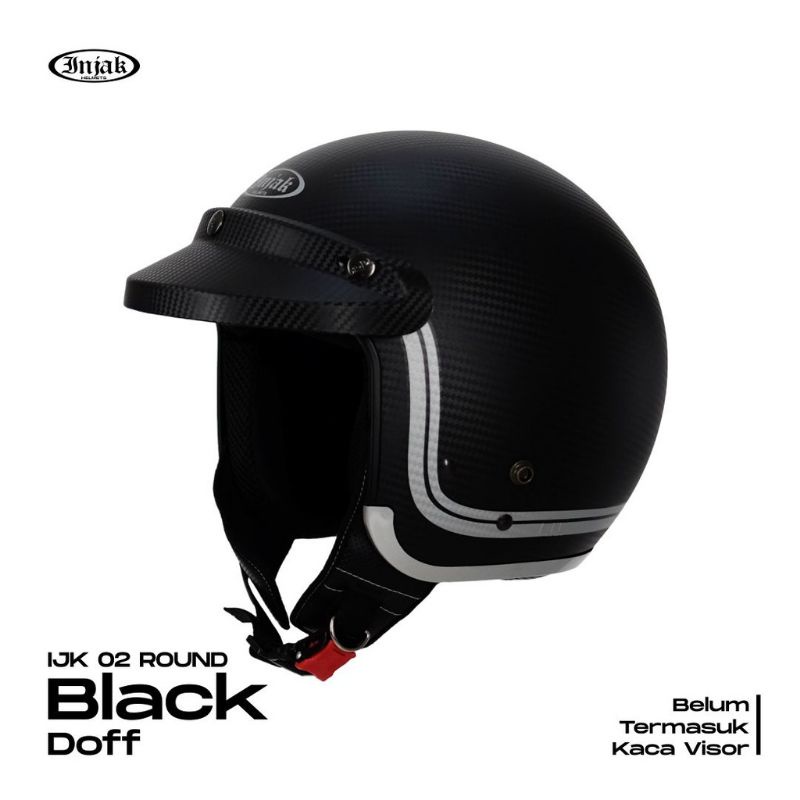 Jual helm retro injak carbon premium