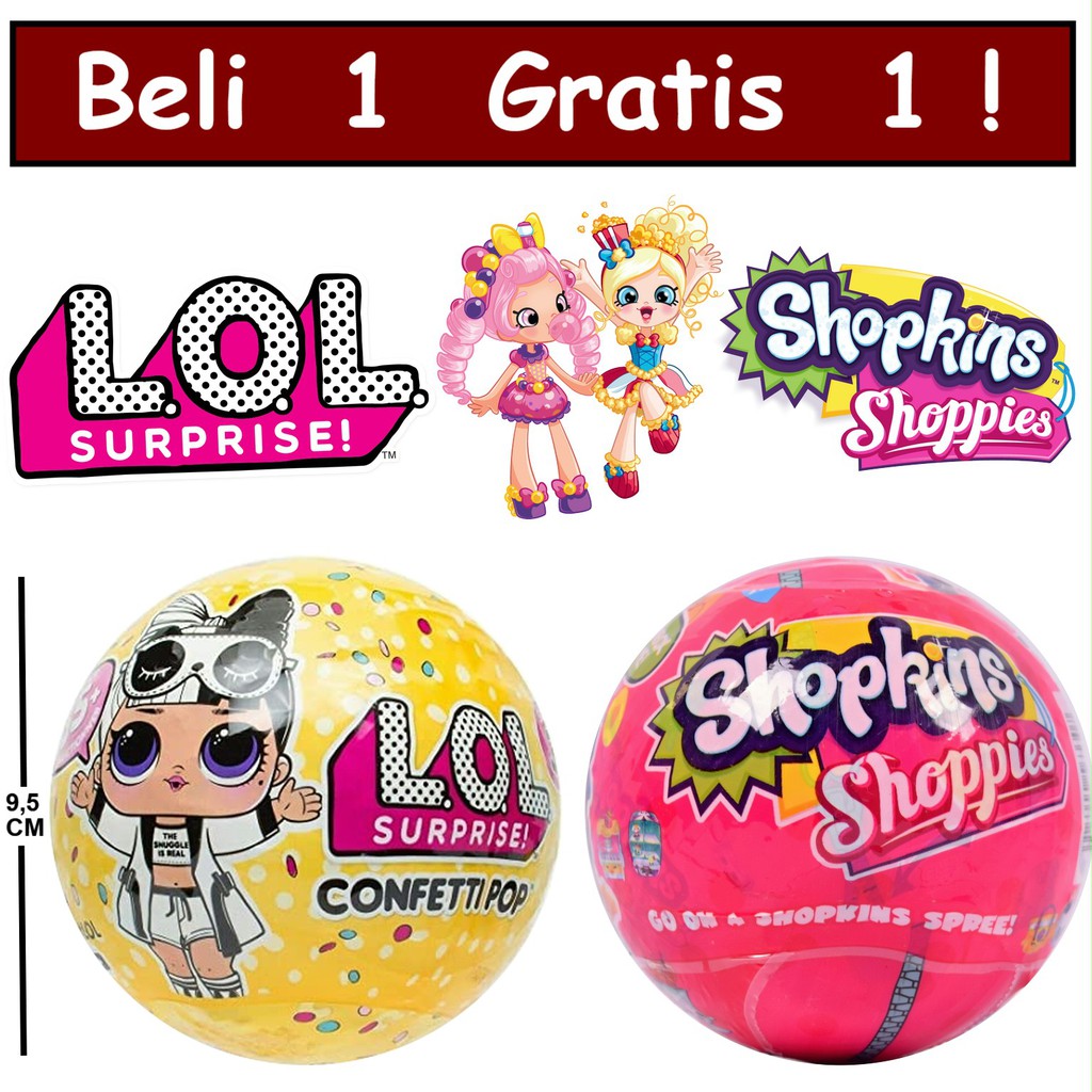 Jual beli 1 gratis 1 !! mainan anak perempuan boneka lol shopkins