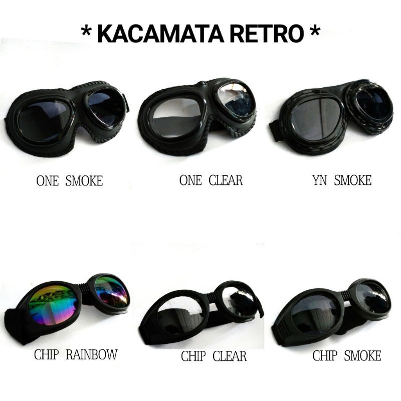 Jual kacamata helm retro
