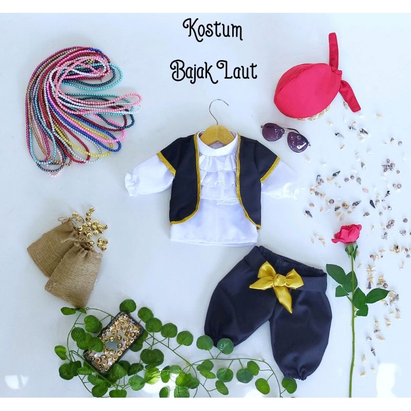 Jual kostum bajak laut, kostum newborn, cosplay bajak laut, kostum