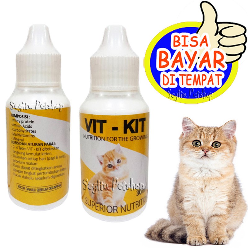 Jual vitamin anak kucing kecil lemas kurus vit kit