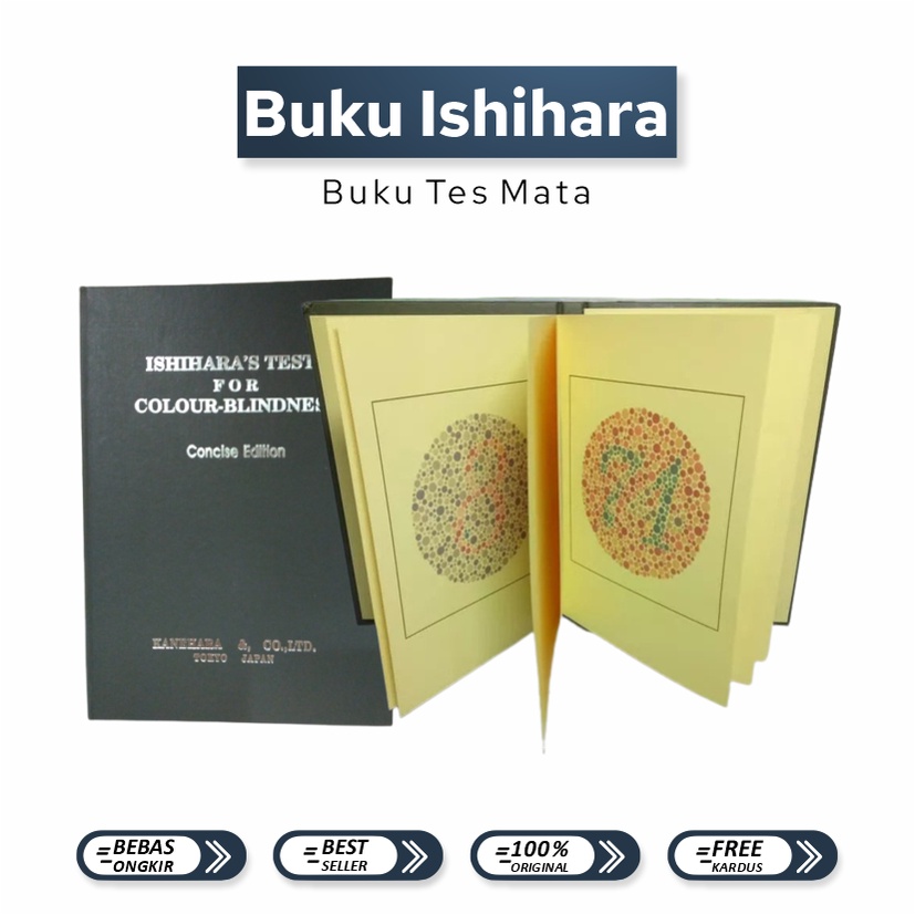 Jual buku tes buta warna ishihara test book buku ishihara tes mata