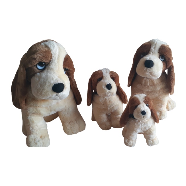 Jual j&j boneka anjing hush puppies lucu, sitting cute hush puppies