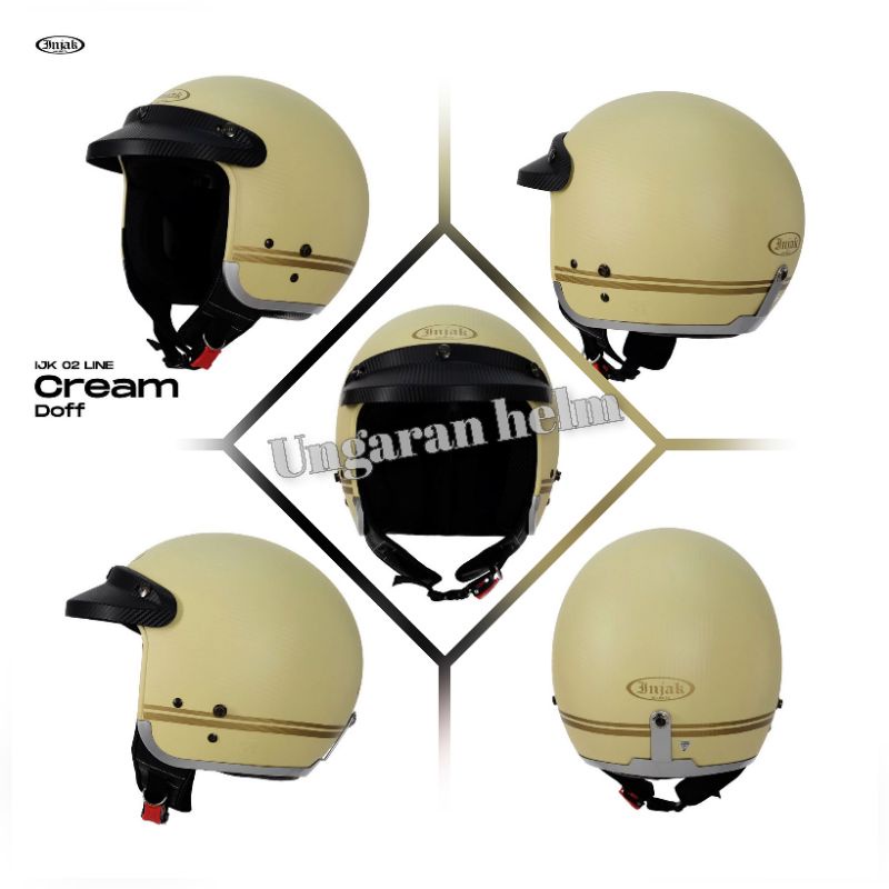 Jual helm injak cream retro