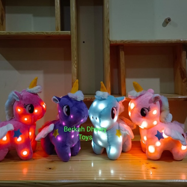 Jual boneka unicorn terbaru dengan lampu led boneka unicorn terlaris