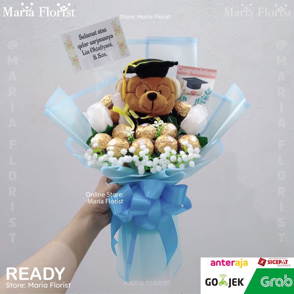 Jual buket wisuda coklat