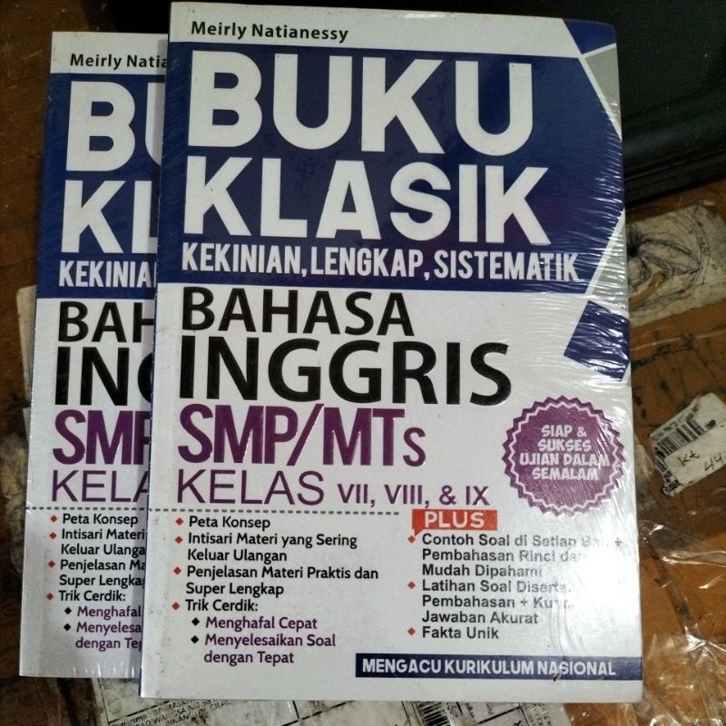 Jual buku klasik kekinian,lengkap,sistemtik bahasa inggris smp kelas