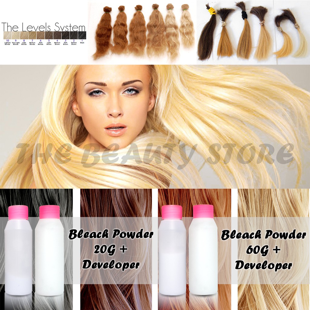 🔥readystock🔥 hair bleach powder/bleach hair bleaching + developer set