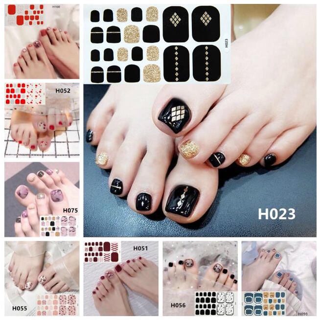 Toe nail stickers, nail art full stickers, waterproof toe nail stickers