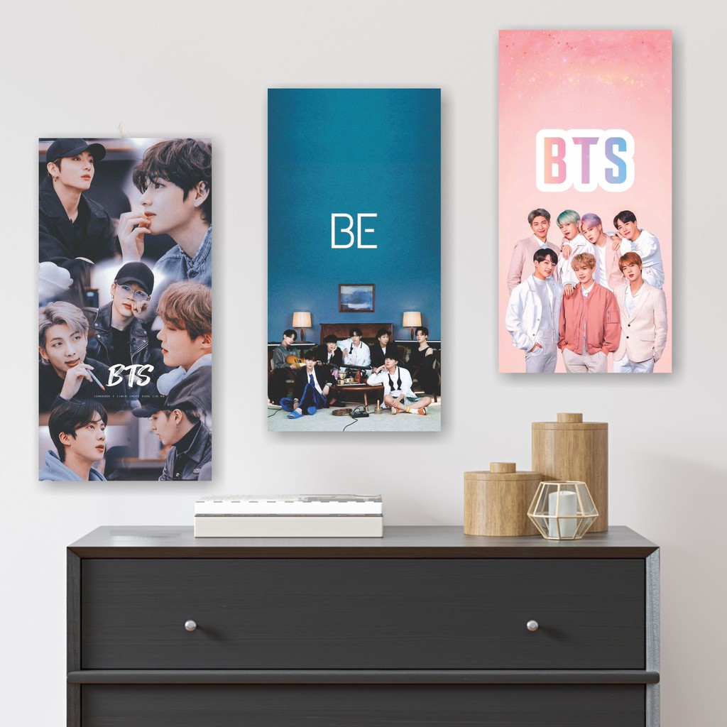 Hiasan dinding wall hanging bts kpop korean wall decor poster display