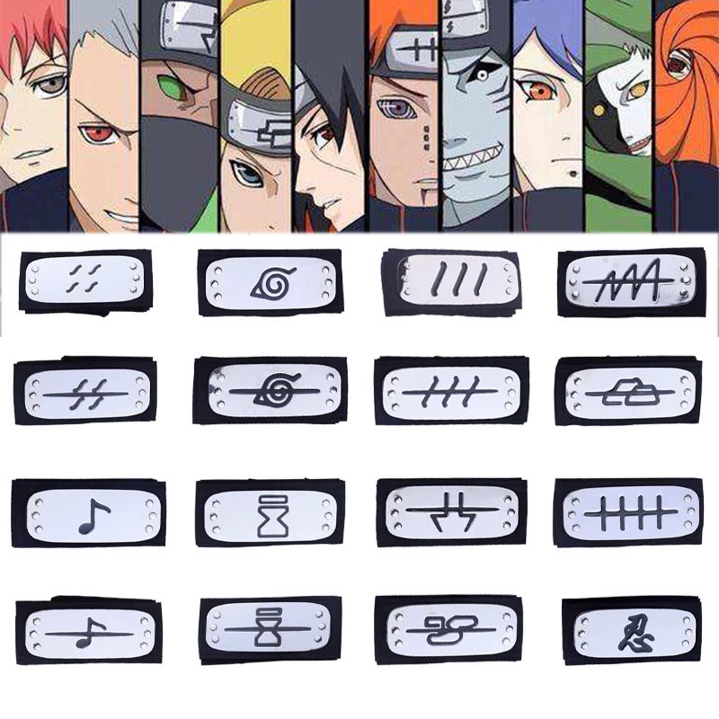 Anime Naruto Headband Akatsuki Rebellious Ninja Halloween Decoration