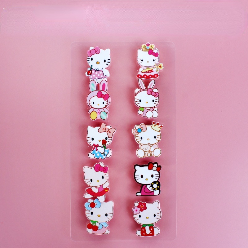 Jibitz for cror set 10pcs cartoon hello kitty bear jibits for crocks