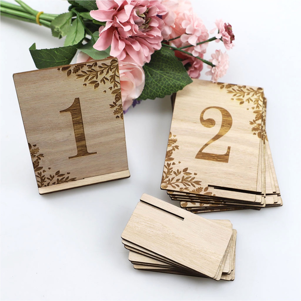 10pcs 1-10 wedding reception number stands wooden digital table