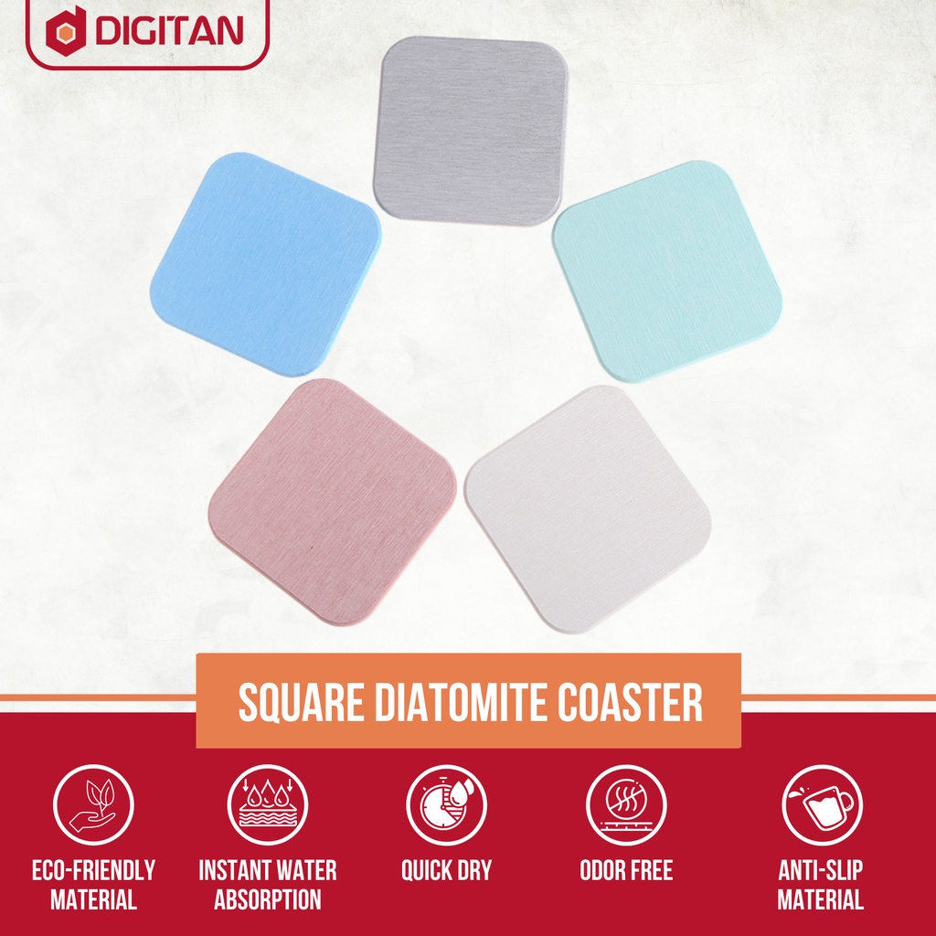 Authentic japanese diatomite coaster fast absorbent quick dry odor-proof anti bacterial