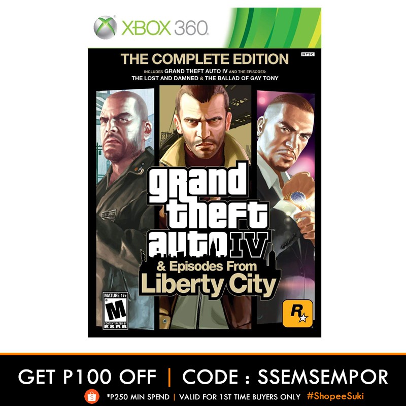 Xbox 360 Games Grand Theft Auto IV Complete Edition GTA IV Shopee