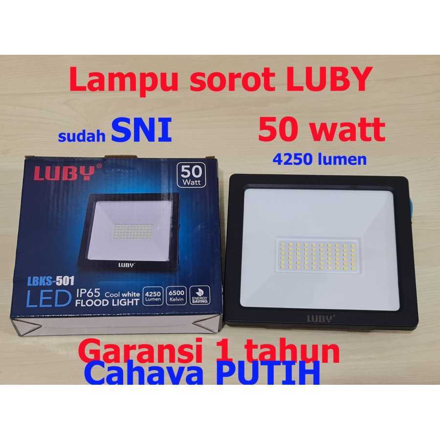 Cahaya 50 watt spotlight white light ip65 sni lbks-501 led luby