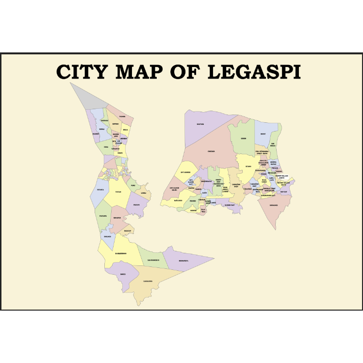 Legazpi City Map Waterproof A4 Laminated Chart Shopee Philippines Ph 11134207 7r98v
