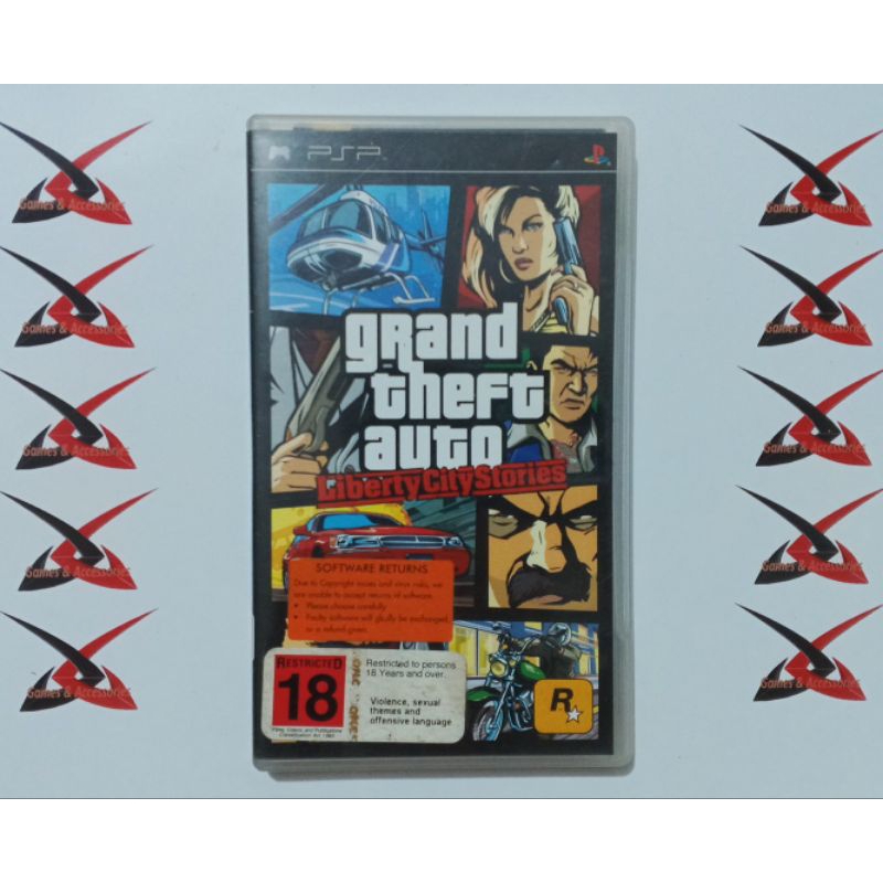 PSP PlayStation Portable UMD Game GTA LCS Grand Theft Auto Liberty City Ph 11134207 7rasl