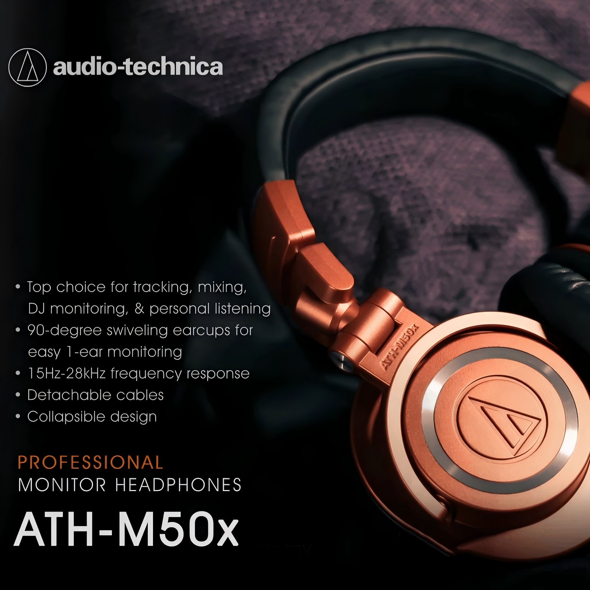 Audio Technica ATH M50X Monitoring Earphones Recording Ph 11134208 7ra0k