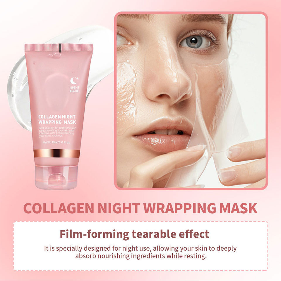 Collagen peel off night wrapping mask