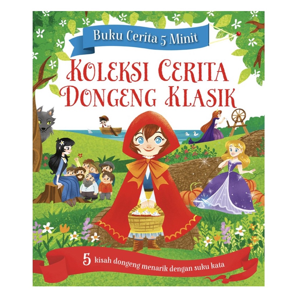 5 minute storybook collection of classic fairy tales with 5 interesting & syllable stories for