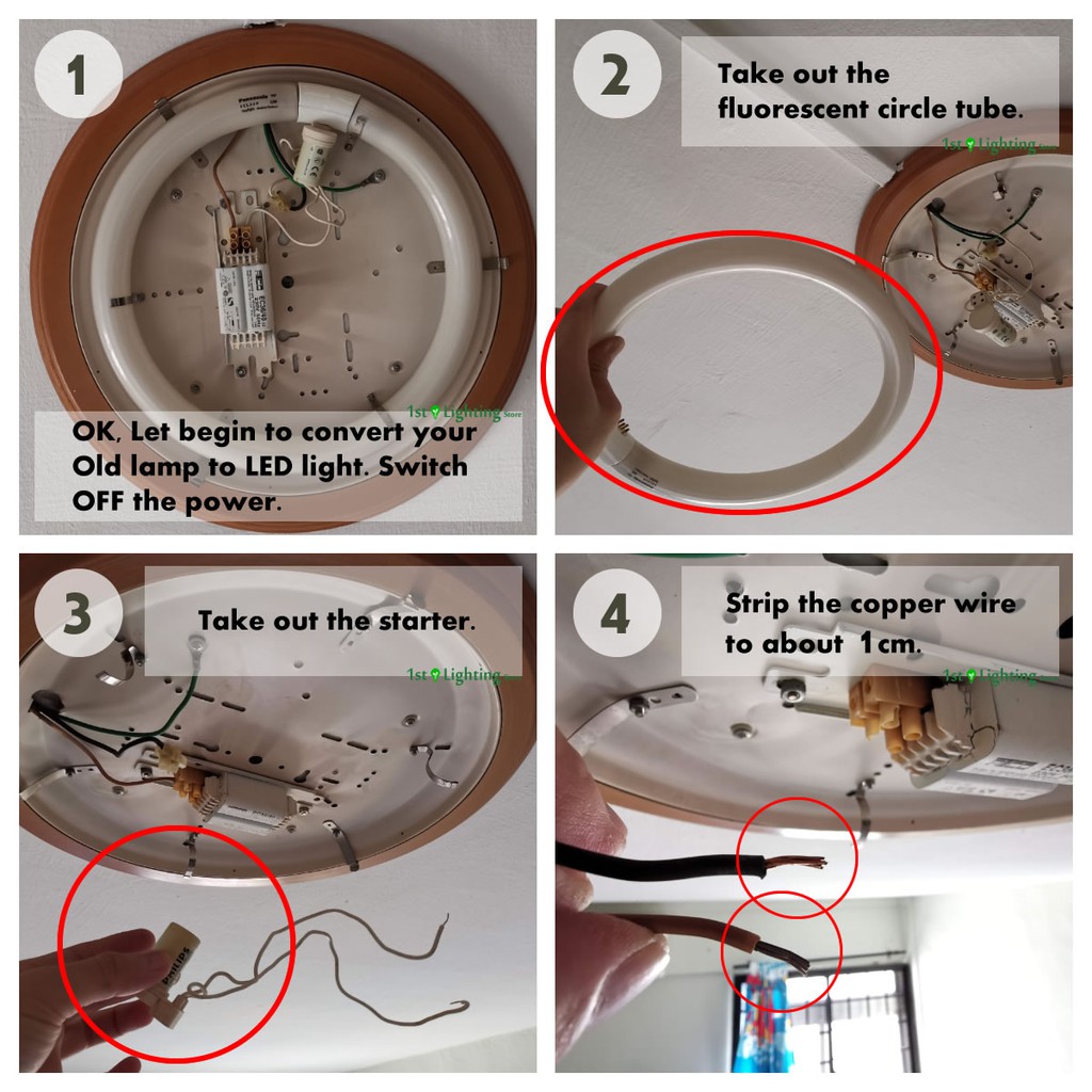 Led ceiling light wiring diagram